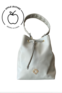 Trashious Damen vegan Bucketbag Apfel Leder Grau