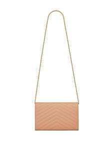 Saint Laurent Clutch met monogram - Beige