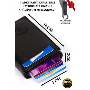 NEWNESS IST Men's Wallet with Paper Money Compartment (7,5x10cm)