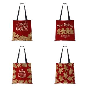 KaiTingu Kerstmis Harajuku Canvas Shopper Bag Merry Christmas Travel schoudertas herbruikbaar grote capaciteit opvouwbare opbergruimte tote handtas