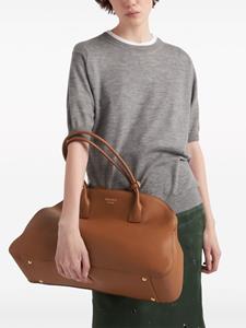 Prada large leather tote bag - Bruin