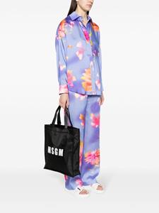 MSGM Shopper met logoprint - Zwart