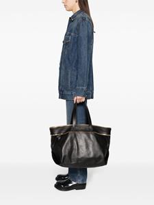 Moschino Leren shopper - Zwart