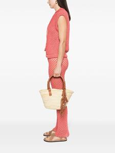 Alanui Icon Palm Leaf leren shopper - Beige