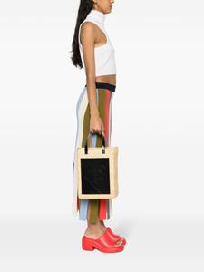 Plan C Pili and Bianca straw tote bag - Beige