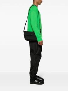 Jil Sander logo-print canvas messenger bag - Zwart