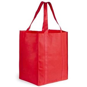 Merkloos Boodschappen tas/shopper rood cm -