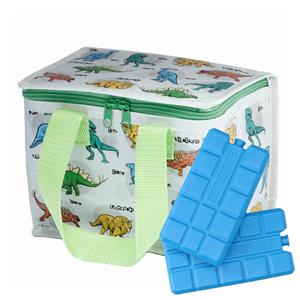 Puckator Kleine lunch koeltas met 2x koelelement - Dinosaurus print - 4,4 liter -