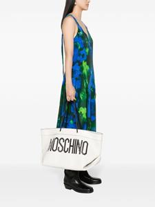 Moschino Geweven leren schoudertas - Wit