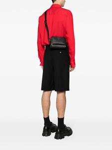 Prada enamel-logo messenger bag - Zwart