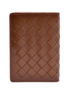 Aspinal Of London folded leather card holder - Bruin