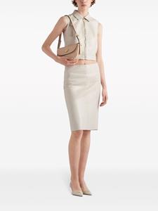 Prada Leren schoudertas - Beige