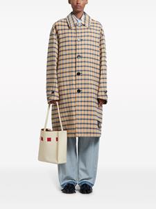 Marni Museo logo-patch leather bag - Wit