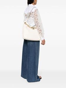 Valentino Garavani VLogo-chain leather tote bag - Wit