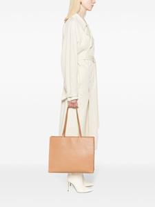 Patrizia Pepe Leren shopper met Fly-reliëf - Beige