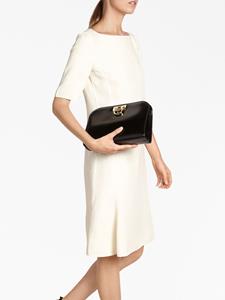 Ferragamo Diana leren clutch - Zwart