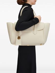 Ferragamo Grote leren shopper met logoplakkaat - Wit
