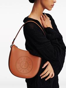 Karl Lagerfeld K/Circle Moon schoudertas met geperforeerd log - Bruin