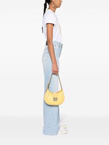 Furla logo-engraved leather shoulder bag - Geel