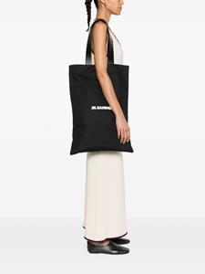 Jil Sander large Flat Shopper tote bag - Zwart