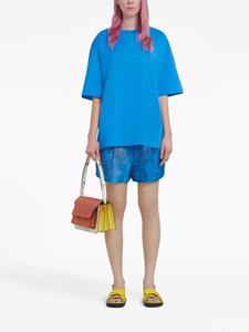 Marni Trunk E/W leren schoudertas - Beige