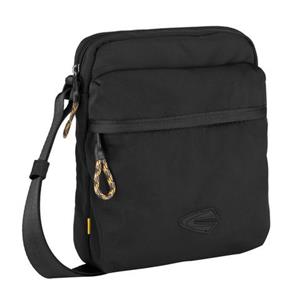 camel active Umhängetasche "Terra", Kleine Umhängetasche aus recyceltem Nylon und aufgesetzter Tasche