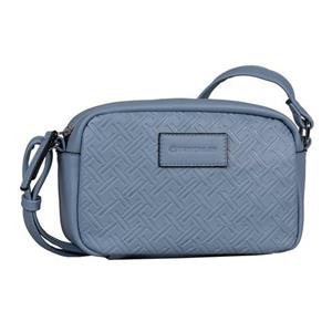 TOM TAILOR Umhängetasche "Mirenda", Umhängetasche mit Allover-Logoprägung und Kantenfarbe