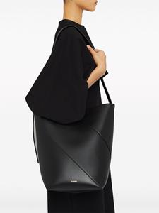 Jil Sander medium leather tote bag - Zwart