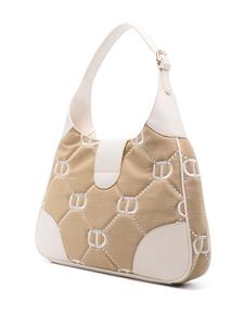 TWINSET Palermo logo-jacquard shoulder bag - Beige