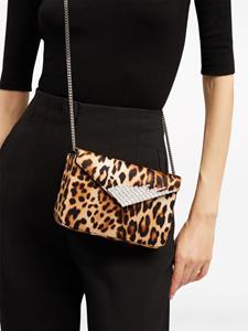 Giuseppe Zanotti Iveery satin clutch bag - Bruin