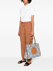 Tory Burch Ella T Monogram tote bag - Blauw