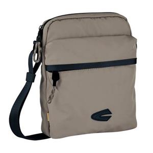 camel active Umhängetasche "Terra", Kleine Umhängetasche aus recyceltem Nylon und aufgesetzter Tasche