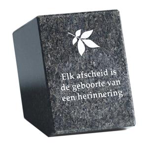 Gedenkartikelen Gedenksteen: Elk afscheid is de geboorte van een herinnering