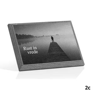 Gedenkartikelen Gedenkplaat 30x20cm: tekst + laserfoto geheel dekkend