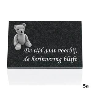 Gedenkartikelen Gedenkplaat 20x30cm: tekst + lasertekening