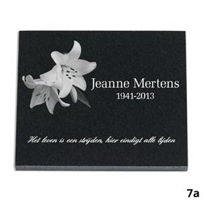 Gedenkartikelen Gedenkplaat 25x35cm: tekst + lasertekening