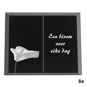Gedenkartikelen Gedenkplaat 25x35cm: tekst + lasertekening