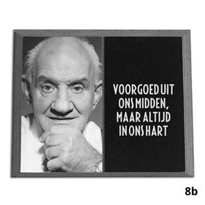 Gedenkartikelen Gedenkplaat 25x35cm: tekst + laserfoto persoon