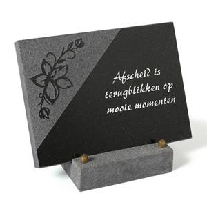 Gedenkartikelen Gedenksteen 20x15cm: Afscheid is terugblikken