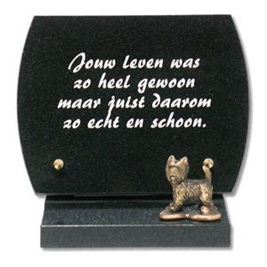 Gedenkartikelen Gedenksteen + Hond: Jouw leven was zo heel gewoon