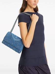 Tory Burch Fleming kleine denim schoudertas - Blauw