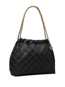 Tory Burch Fleming Soft leren shopper - Zwart