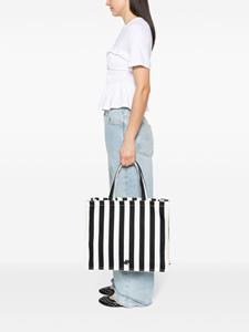 Patou JP grote gestreepte shopper - Wit