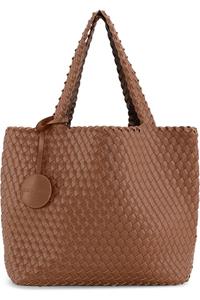 Ilse jacobsen Reversible Tote Bag BAG08 M - 254706 Burnt Caramel Metallic Brown | Burnt Caramel Metallic Brown