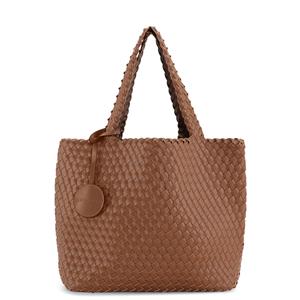 Ilse jacobsen Reversible Tote Bag BAG08 M - 254706 Burnt Caramel Metallic Brown | Burnt Caramel Metallic Brown