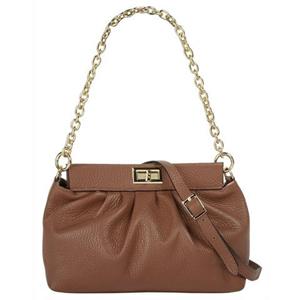Cluty Schoudertas echt leer, made in italy