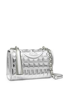 Tory Burch Kleine Flemming metallic schoudertas - Zilver