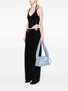 Alexander Wang Ryan Puff kleine leren schoudertas met denim-effect - Blauw