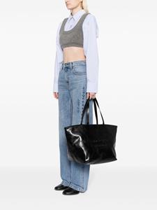 Alexander Wang Punch leren shopper met logo-reliëf - Zwart