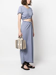 Chloé Woody shopper met logoprint - Beige